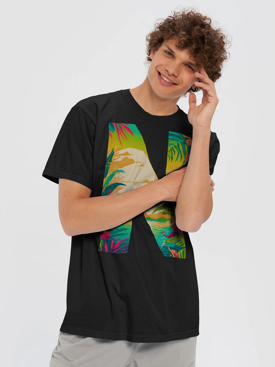 Tropical Sunset Paradise T-Shirt (Letter-N) product image (4)