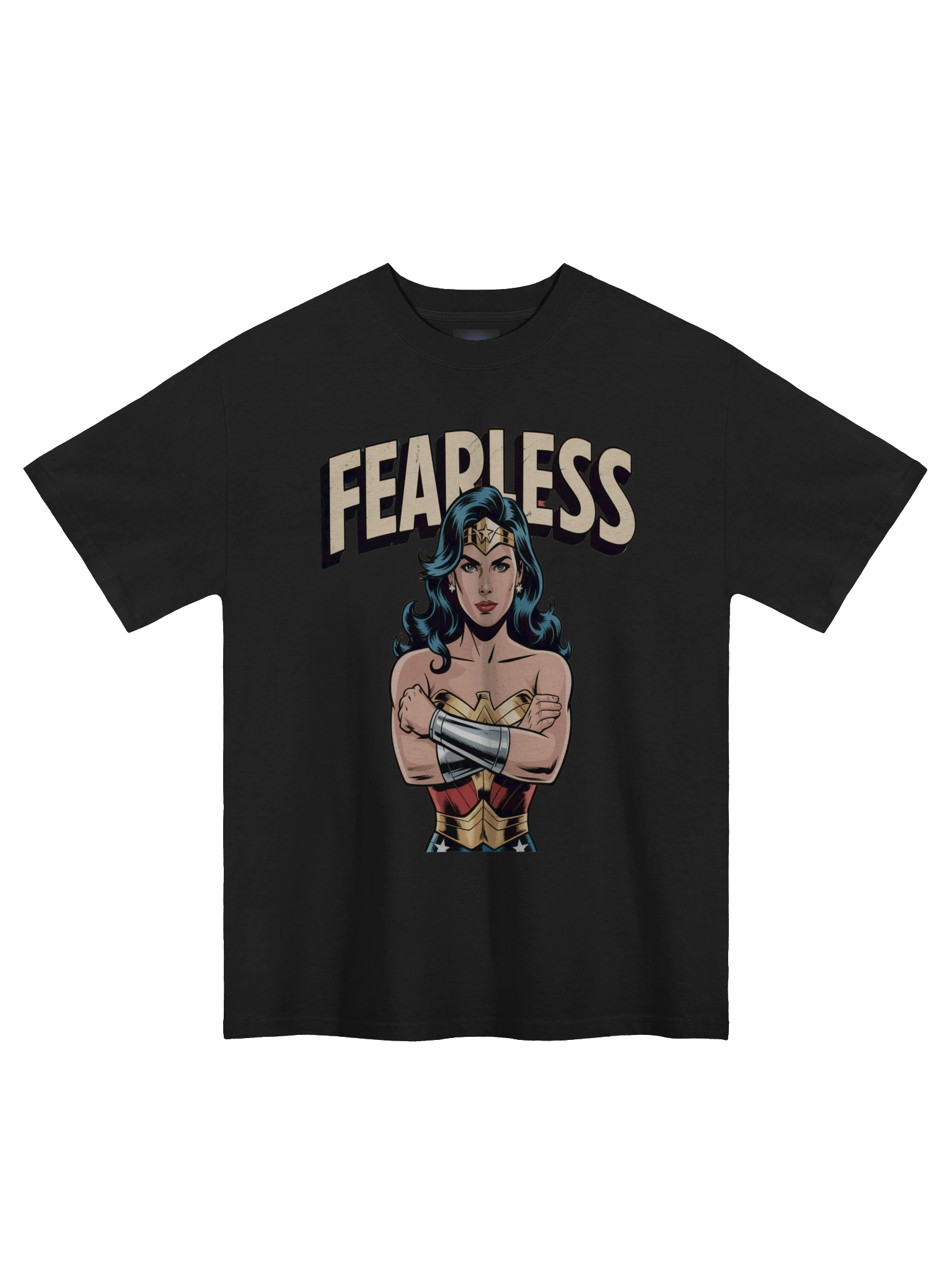 Wonder Woman Fearless Eclipse Oversized Faded T-Shirt product image (3)