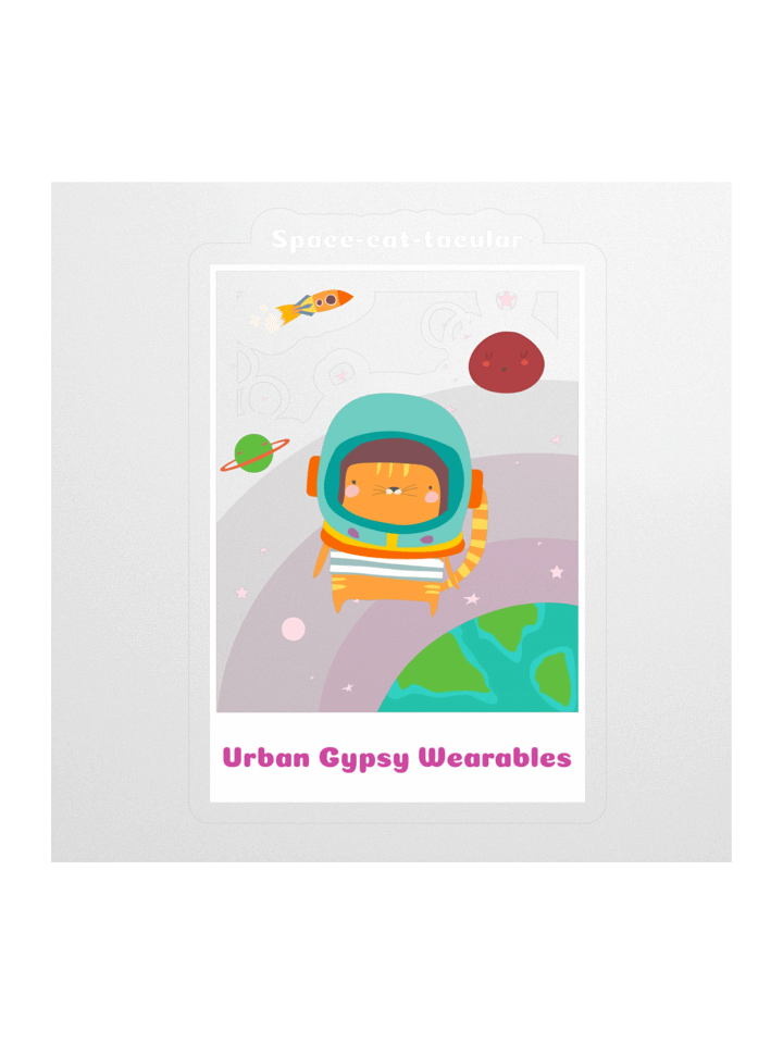 Galactic Feline Adventure Stickers product image (1)