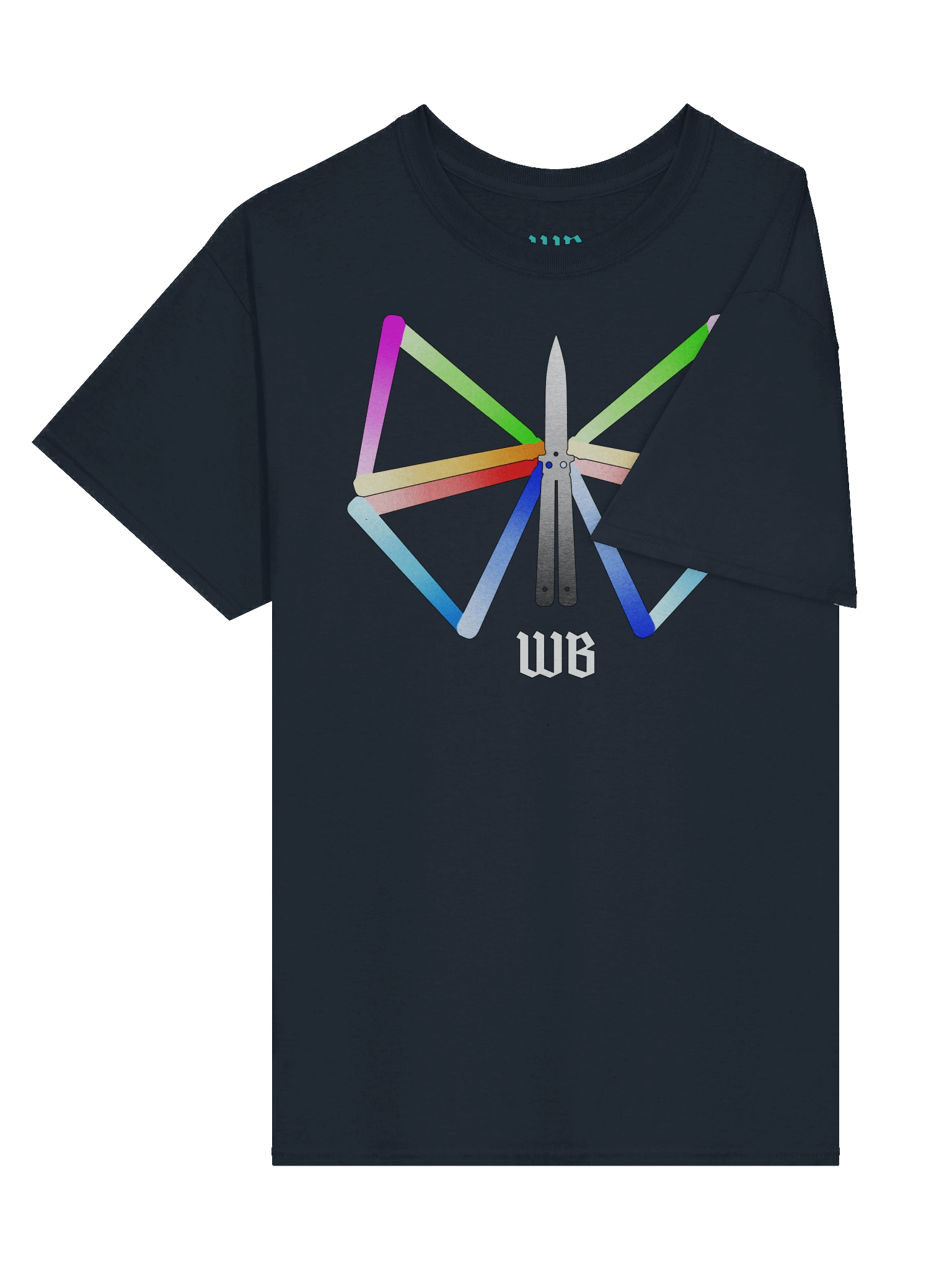 Rainbow Butterfly Knife T-Shirt product image (3)