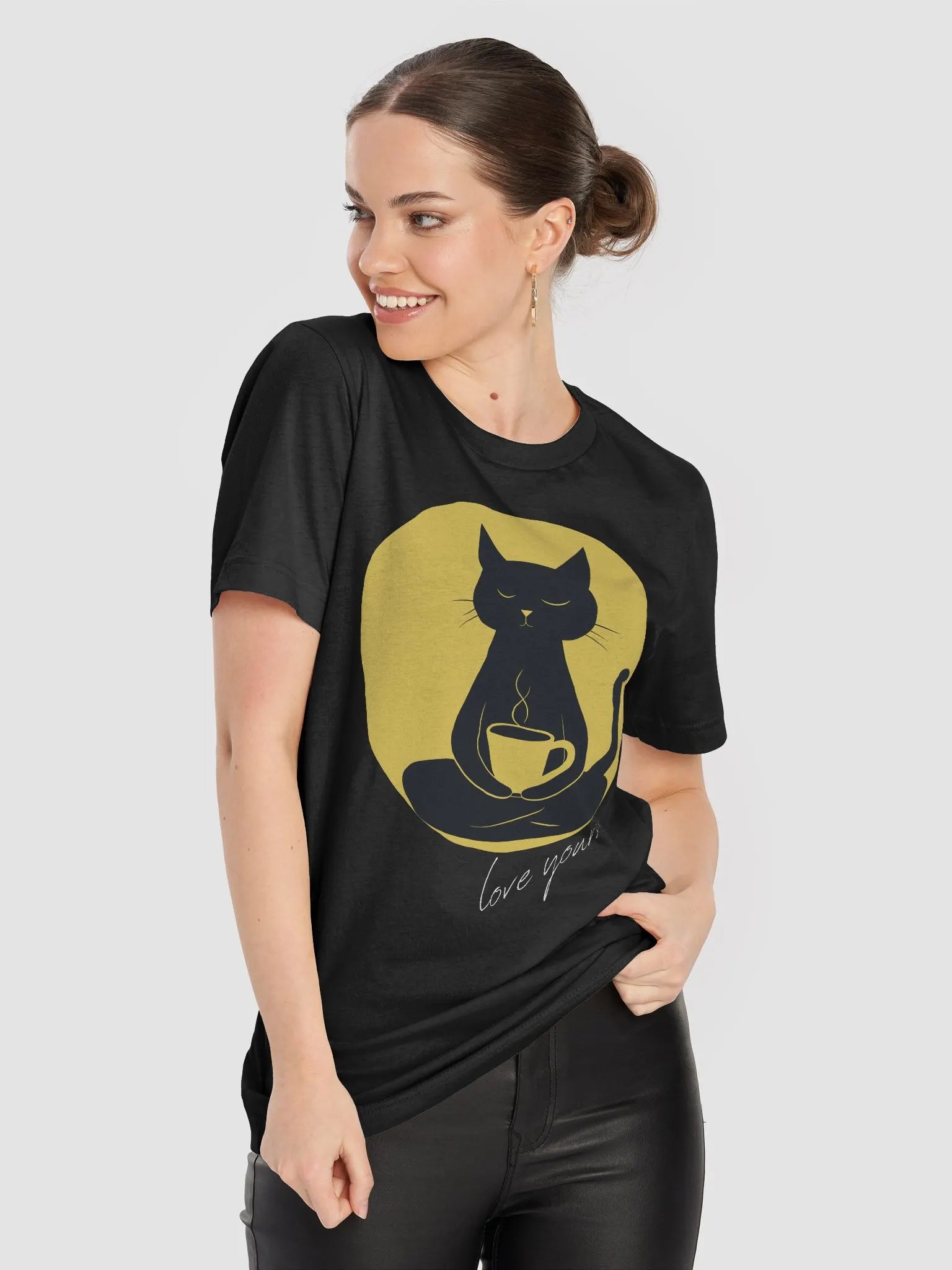 Zen Cat Coffe T-Shirt product image (4)