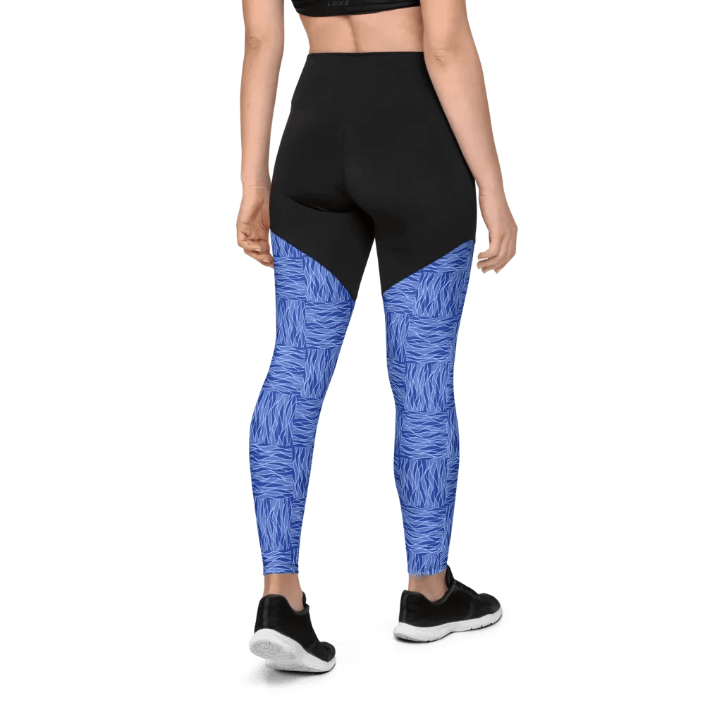 Powder Blue All-Over Print Sports Leggings product image (8)