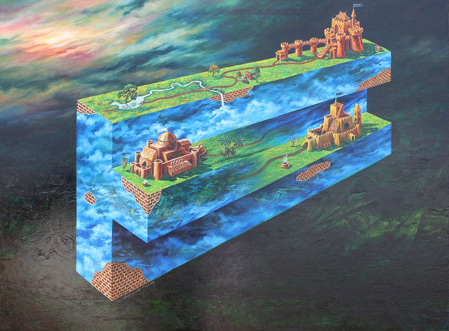 "Worldly Illusion" Painting by Deni Je product image (1)
