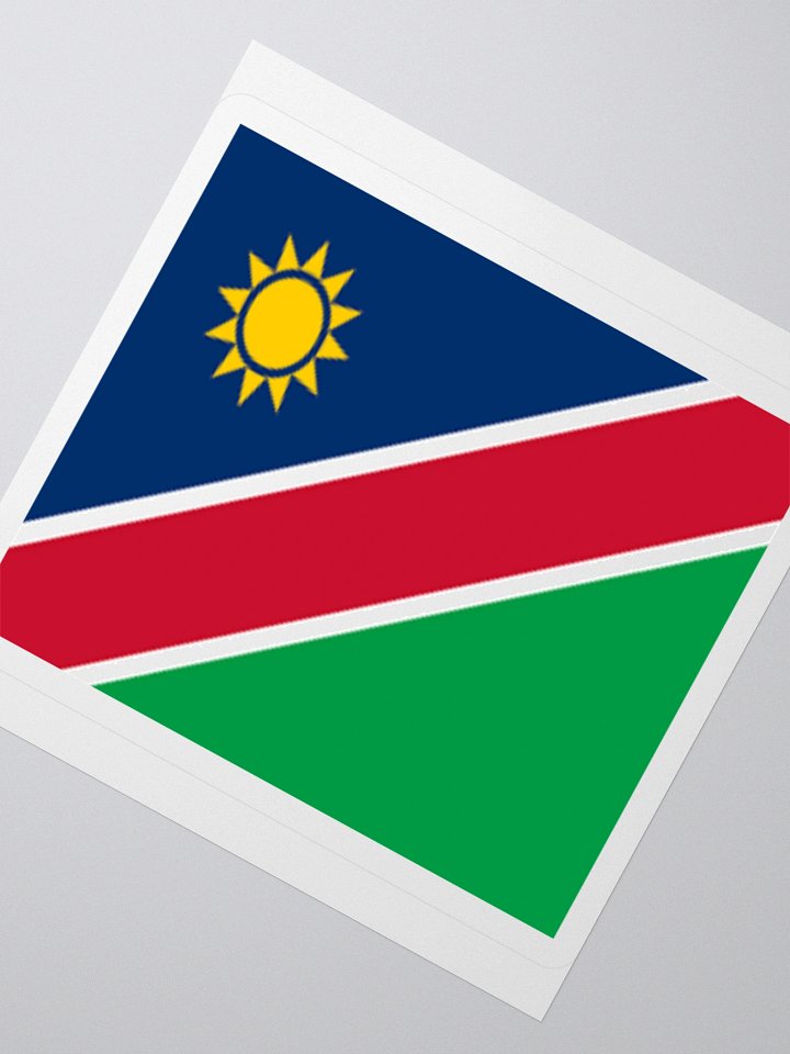 Exclusive Namibia Flag Kiss-Cut Sticker by TDS Music - Unique Design (3" x 3", 4" x 4", 5.5" x 5.5") product image (6)