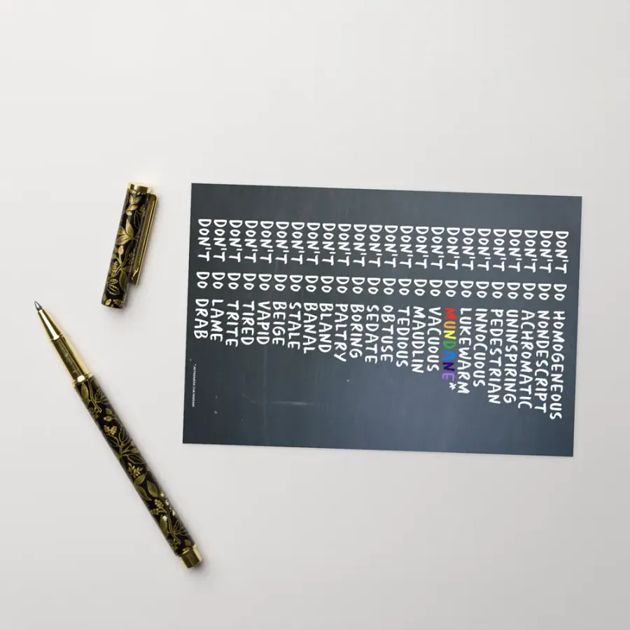 Mundane Series Greeting Card - justadandak.com [don't do / colour / portrait] product image (8)
