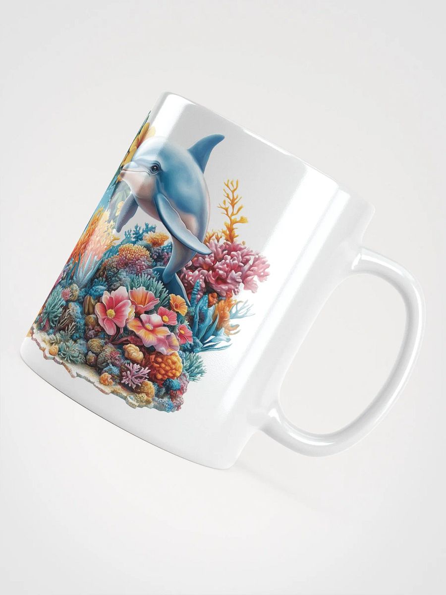 Tropical Dolphins White Glossy Mug product image (5)