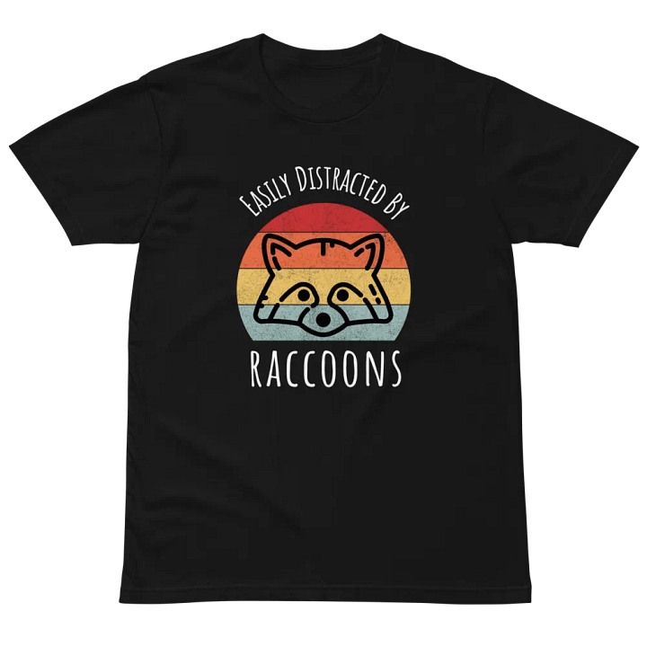 Easily Distracted by Raccoons Unisex Premium T-Shirt product image (2)