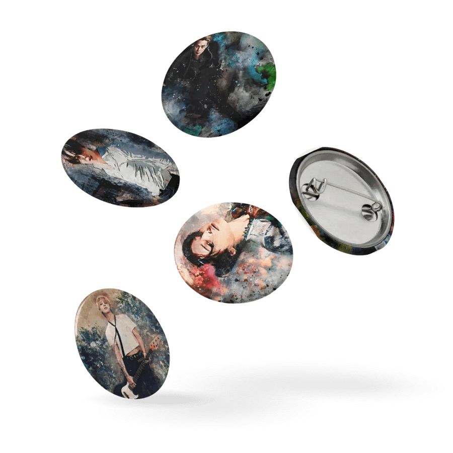 BTS - Jimin set of Buttons 2 - Designed by ChimberArt product image (14)