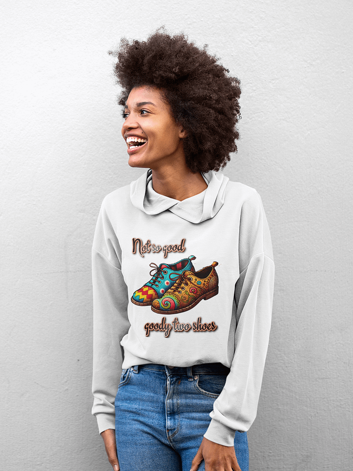 Colorful Mismatched Shoes Art - 'Not So Good, Goody Two Shoes' Retro Design