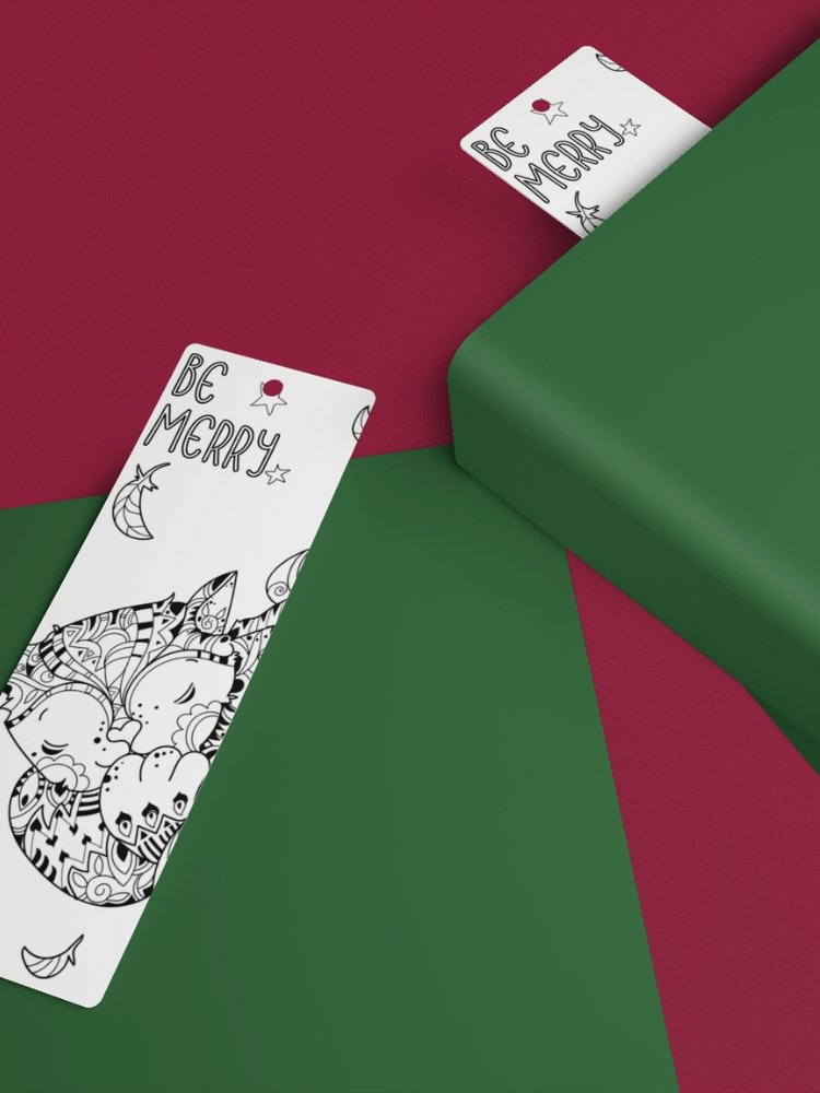 Printable Christmas Coloring Bookmarks - 2