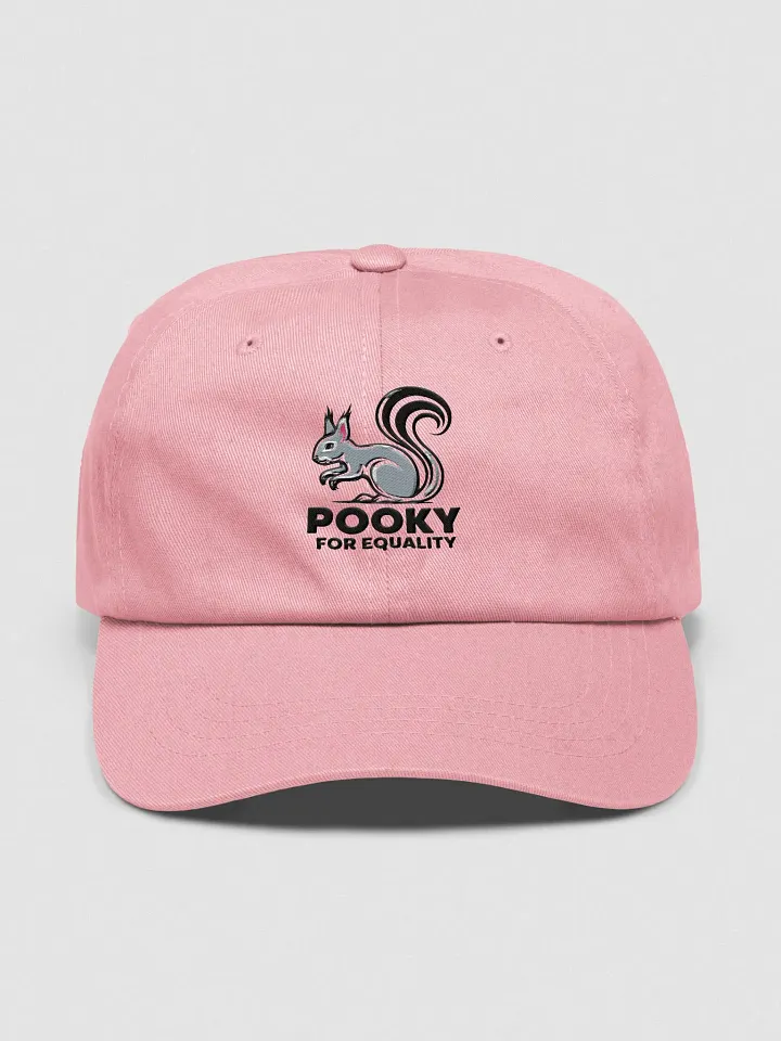 baseball hat: Pooky for equality, greyscale, minimal and understated product image (1)