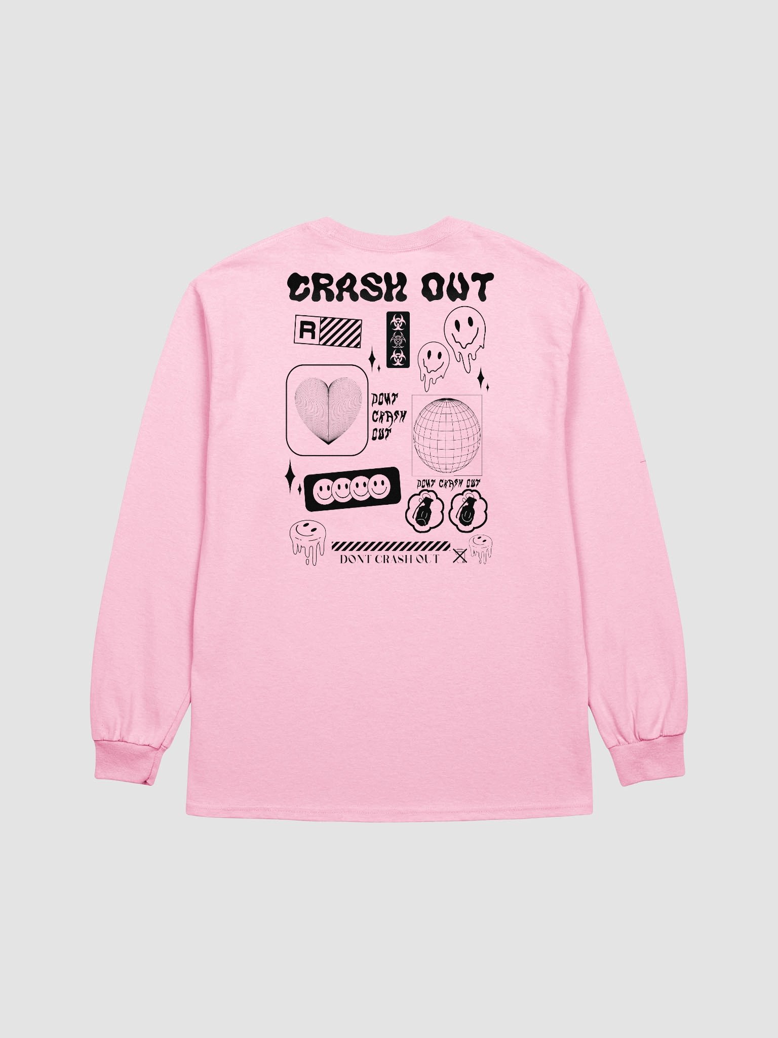 CRASH OUT LONG TEE (BLACK) product image (1)