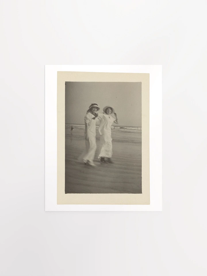 Women In White Dresses On Beach by Louis Fleckenstein (1907–1943) - Print product image (1)