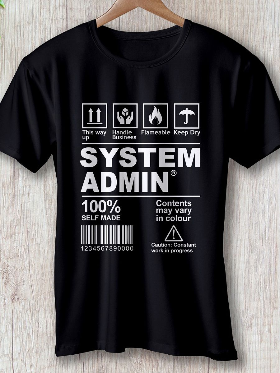 "System Admin – Handle with Care" T-Shirt – Classic Fit product image (1)