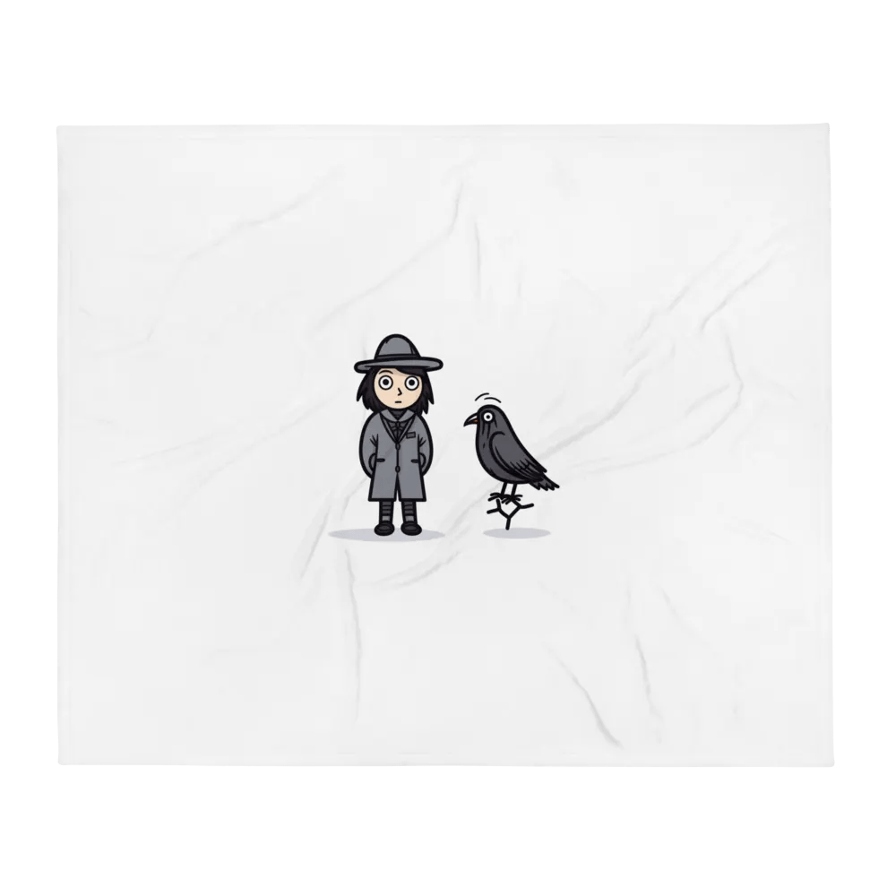 Throw Blanket - The Crow Man & Crow 127 × 153 cm product image (1)