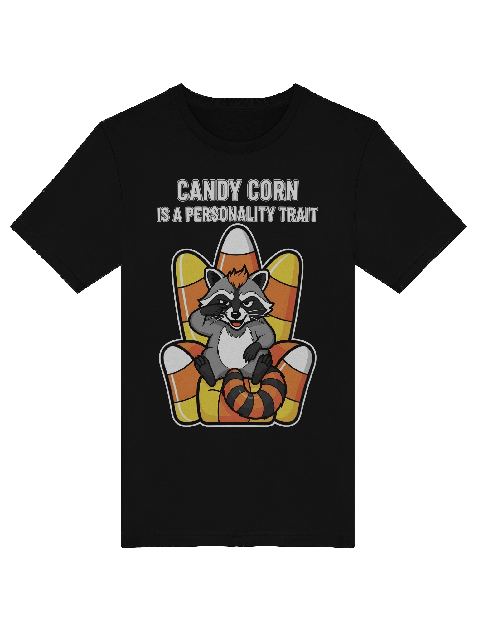 Candy Corn Personality Raccoon T-Shirt product image (5)