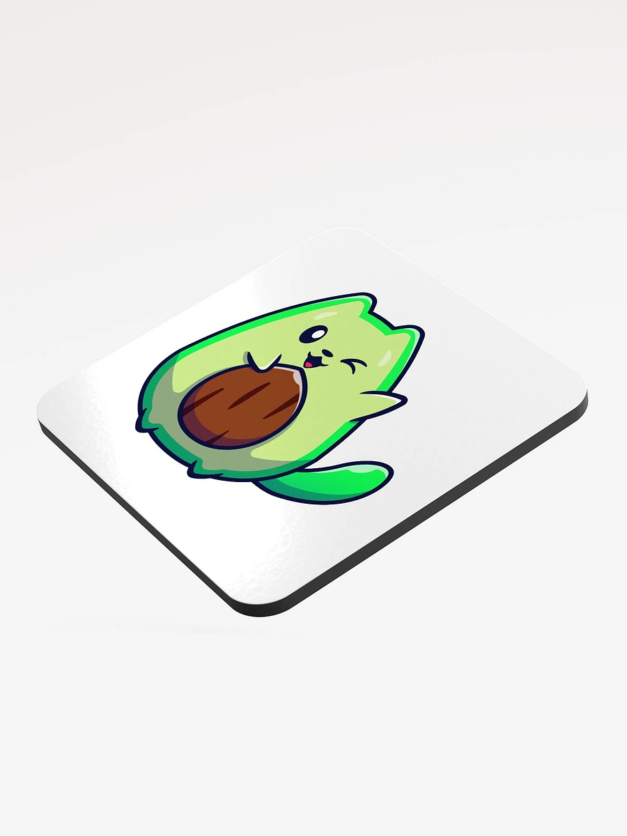 Winking Kawaii Avocado Cat Coaster product image (3)