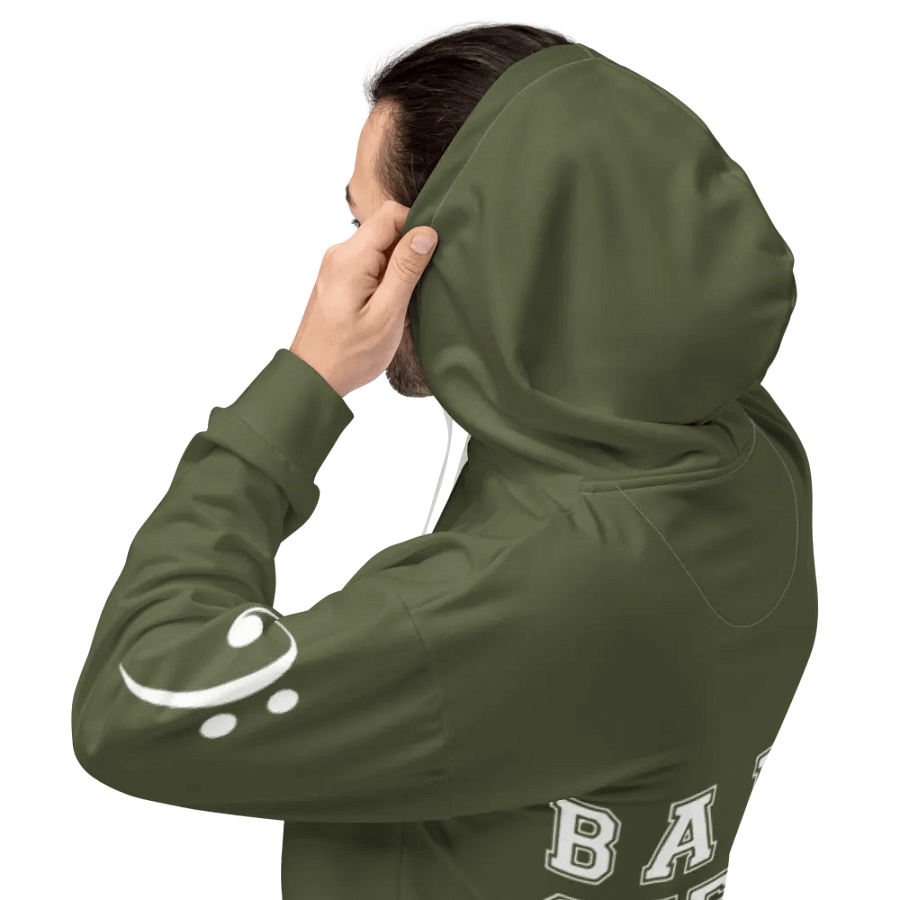 Band Geeks Rule Bass Clef Hoodie | Military Green product image (3)