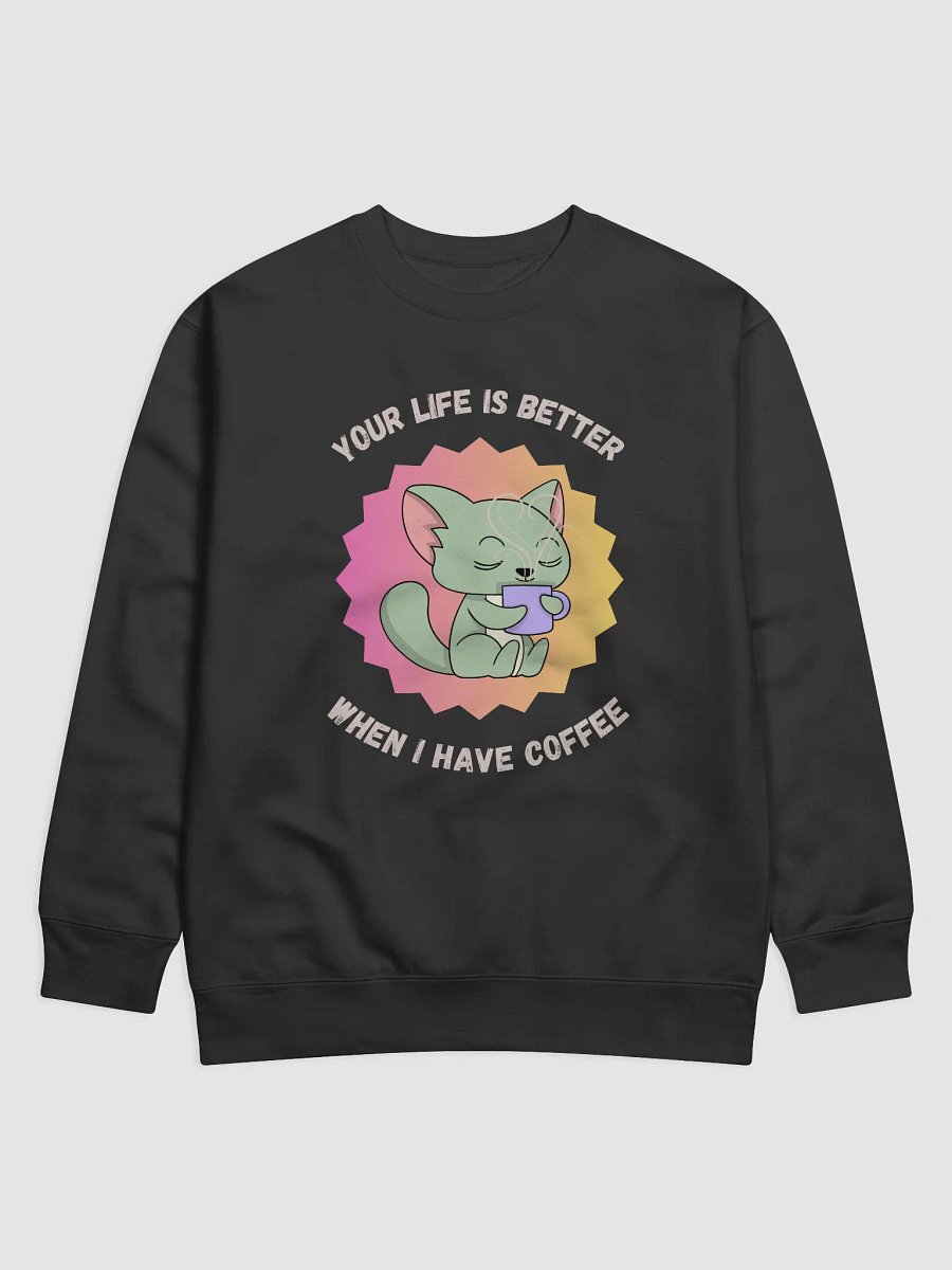 Coffee Cat Comfort Sweatshirt product image (1)