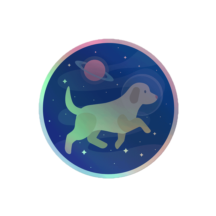Space Doggo Holographic Sticker product image (1)
