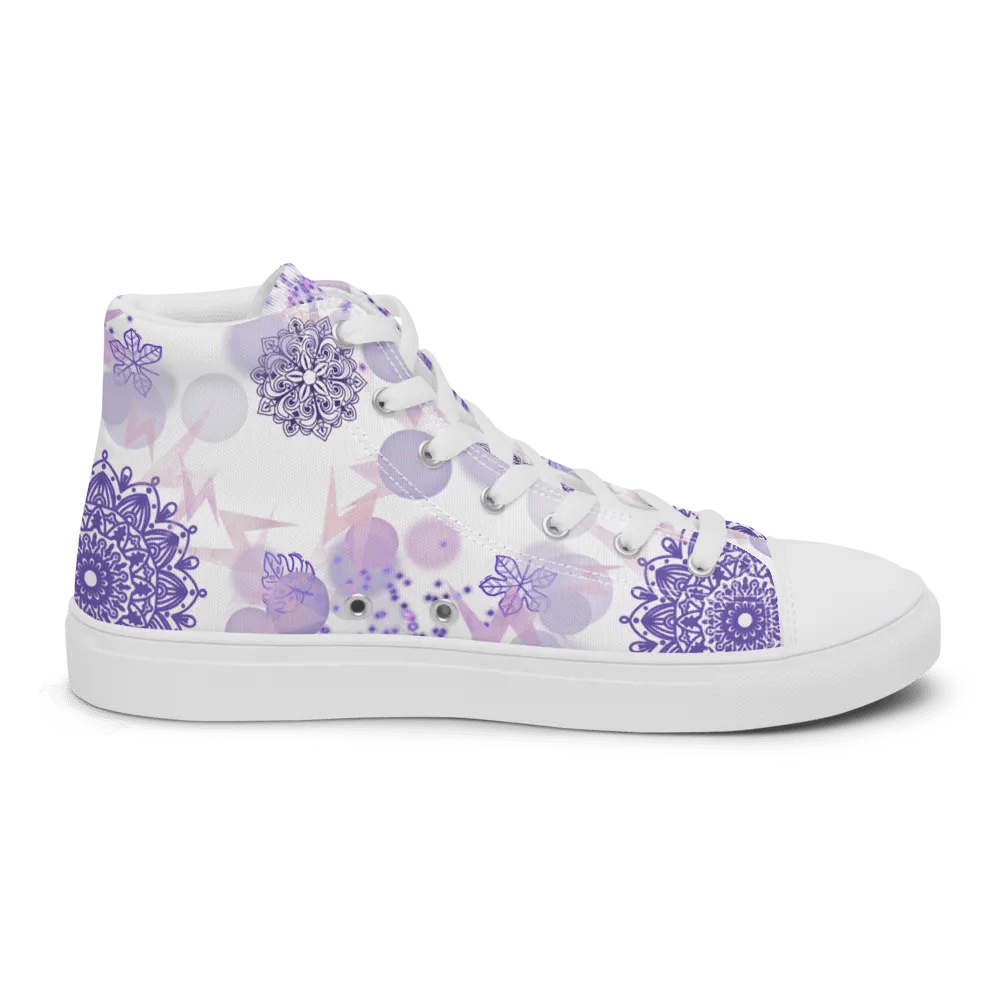 Lilac Mandala Lace Up Womens Shoes product image (5)