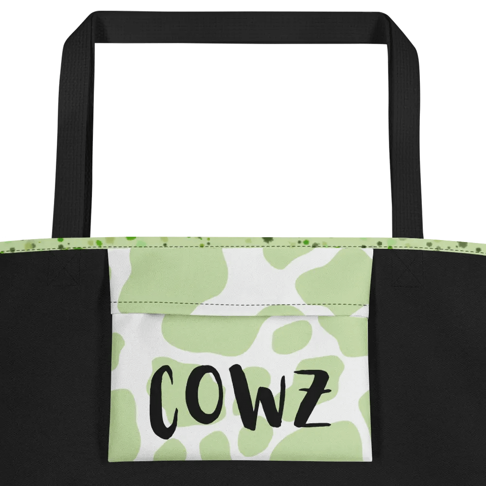 Coffee Break Cow Large Tote Bag with Pocket product image (4)