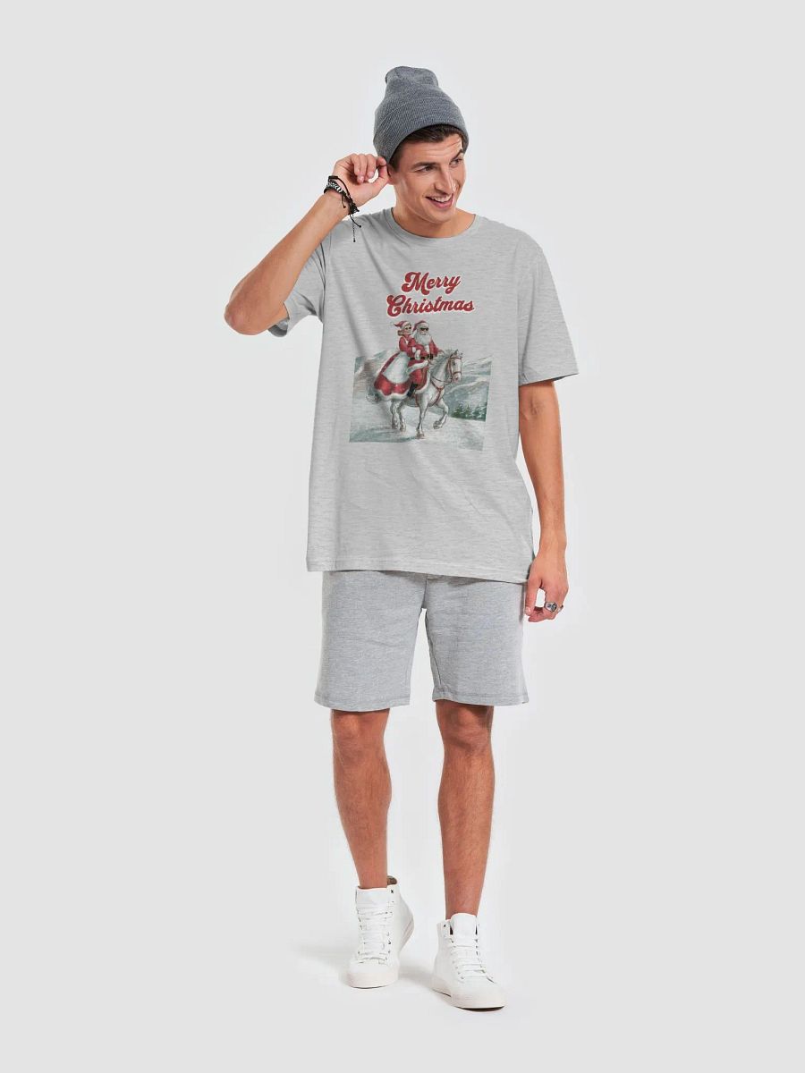 Mr. and Mrs. Santa Claus Horse Riding T-shirt product image (36)