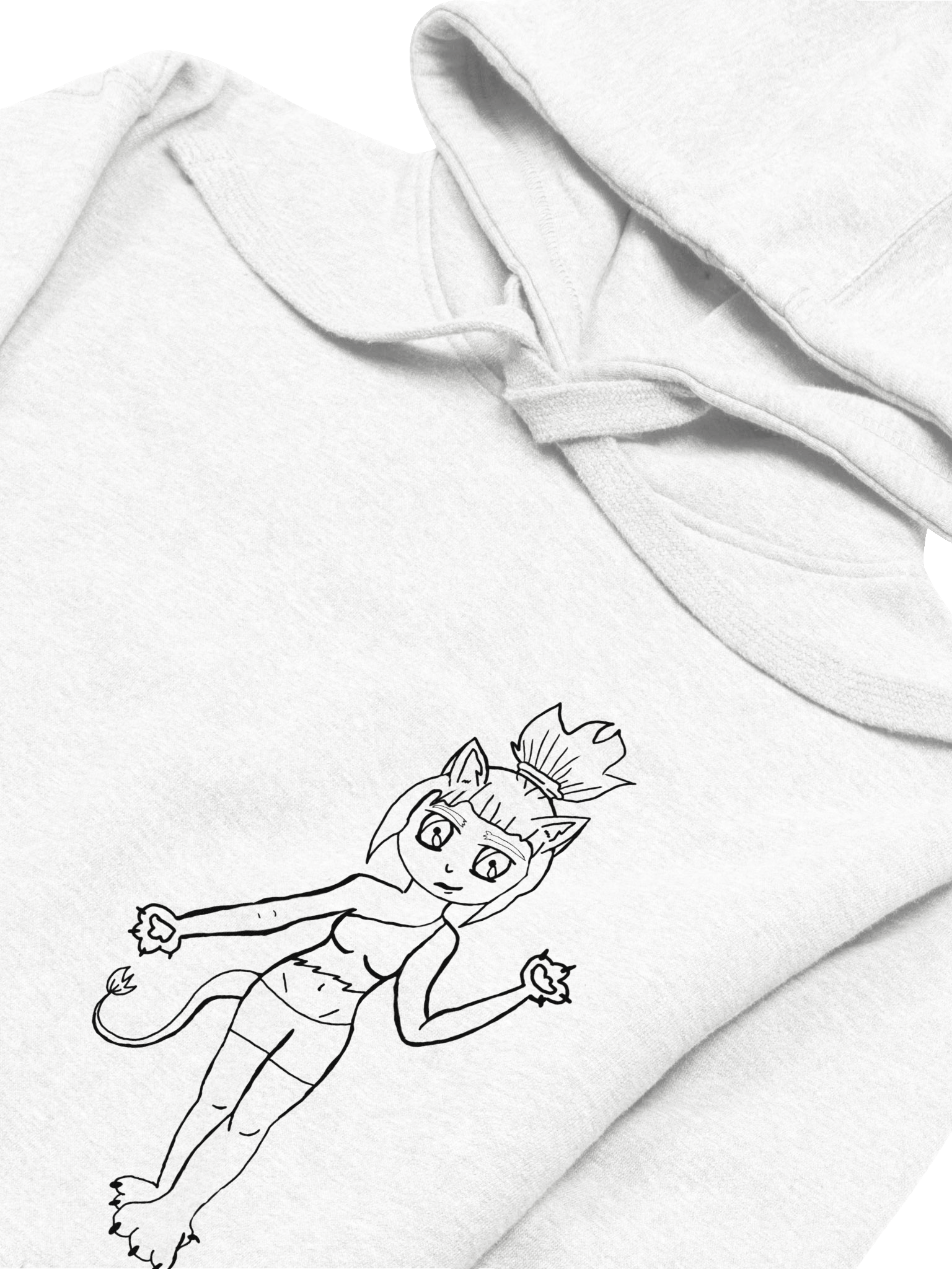 Lara Catpaw lineart hoodie product image (3)