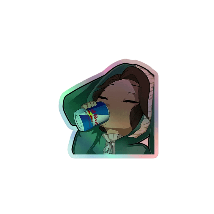 Bunny Zarina Red bull Sticker (Holographic) product image (1)