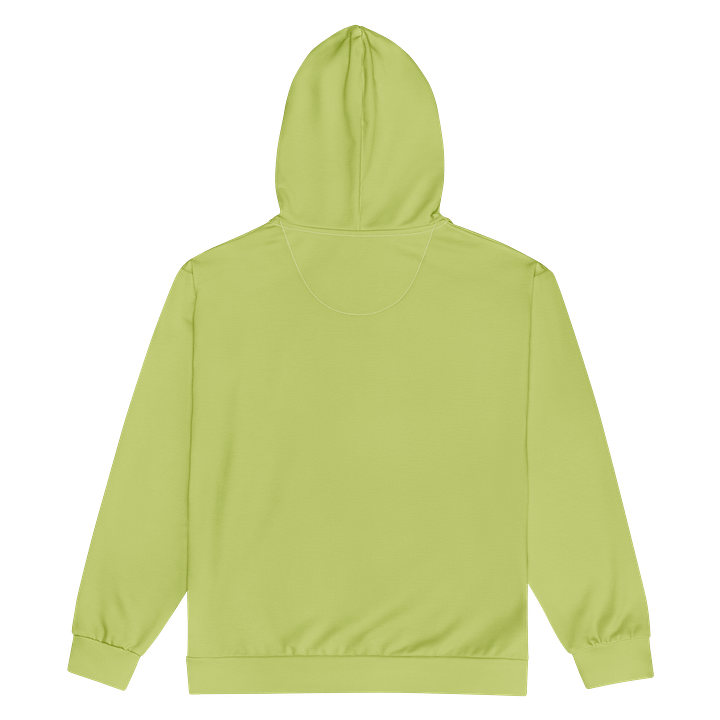 Split Pea Soup Green Solid Color Eco Friendly Unisex Zip Hoodie product image (2)
