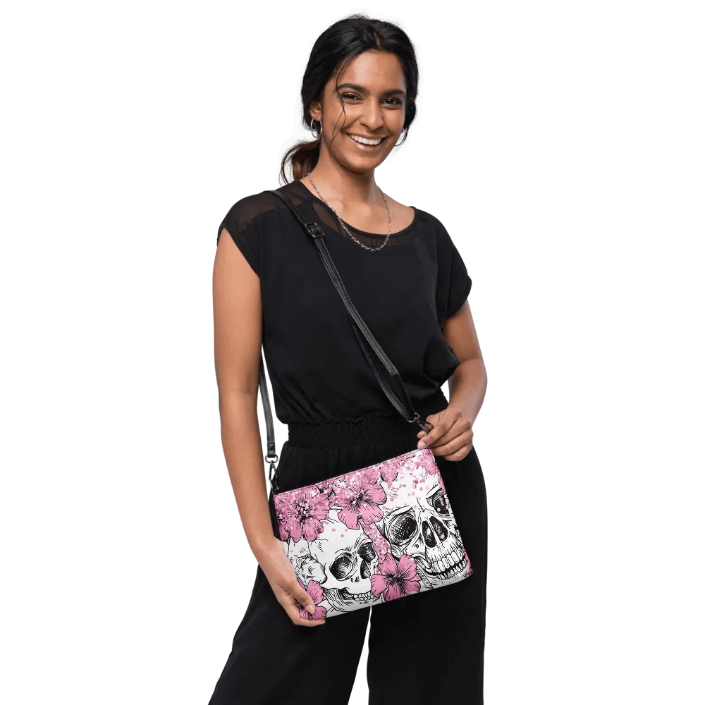 Skull & Pink Flowers Purse product image (10)