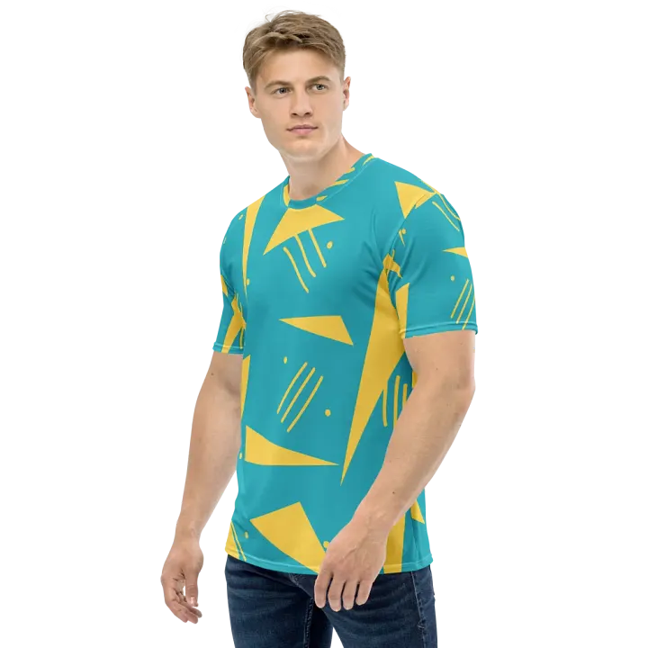 Vibrant Retro Geometric Fusion T-Shirt product image (2)