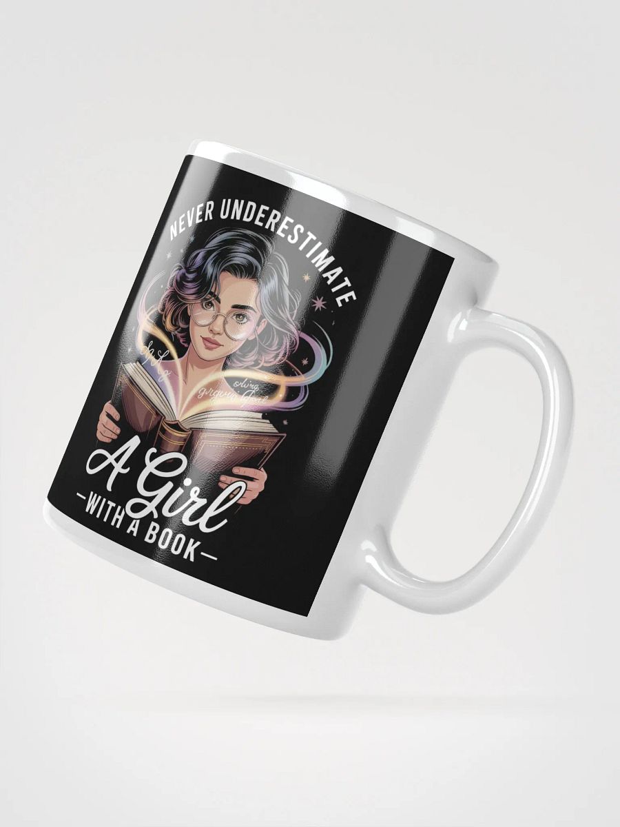 Never Underestimate a Girl with a Book – Empowering Book Lover Mug product image (2)