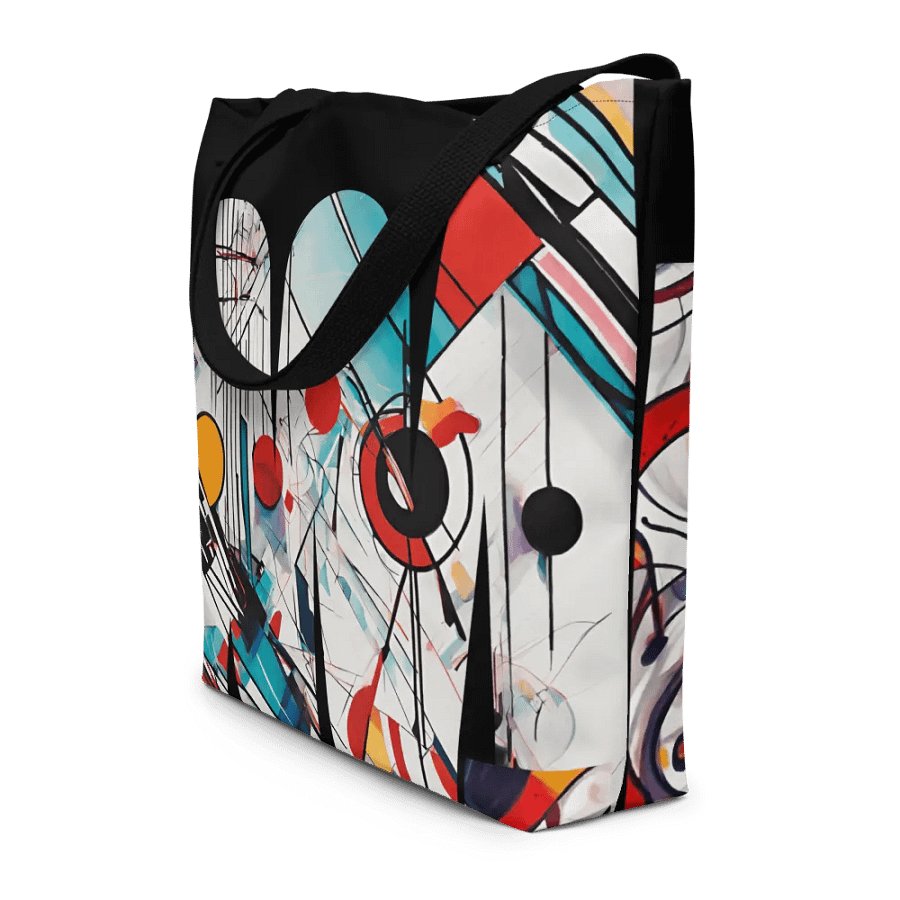 Big printed tote bag with Kadinsky inspired  design product image (8)