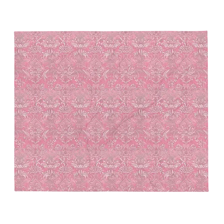 Pink Damask Blanket product image (1)