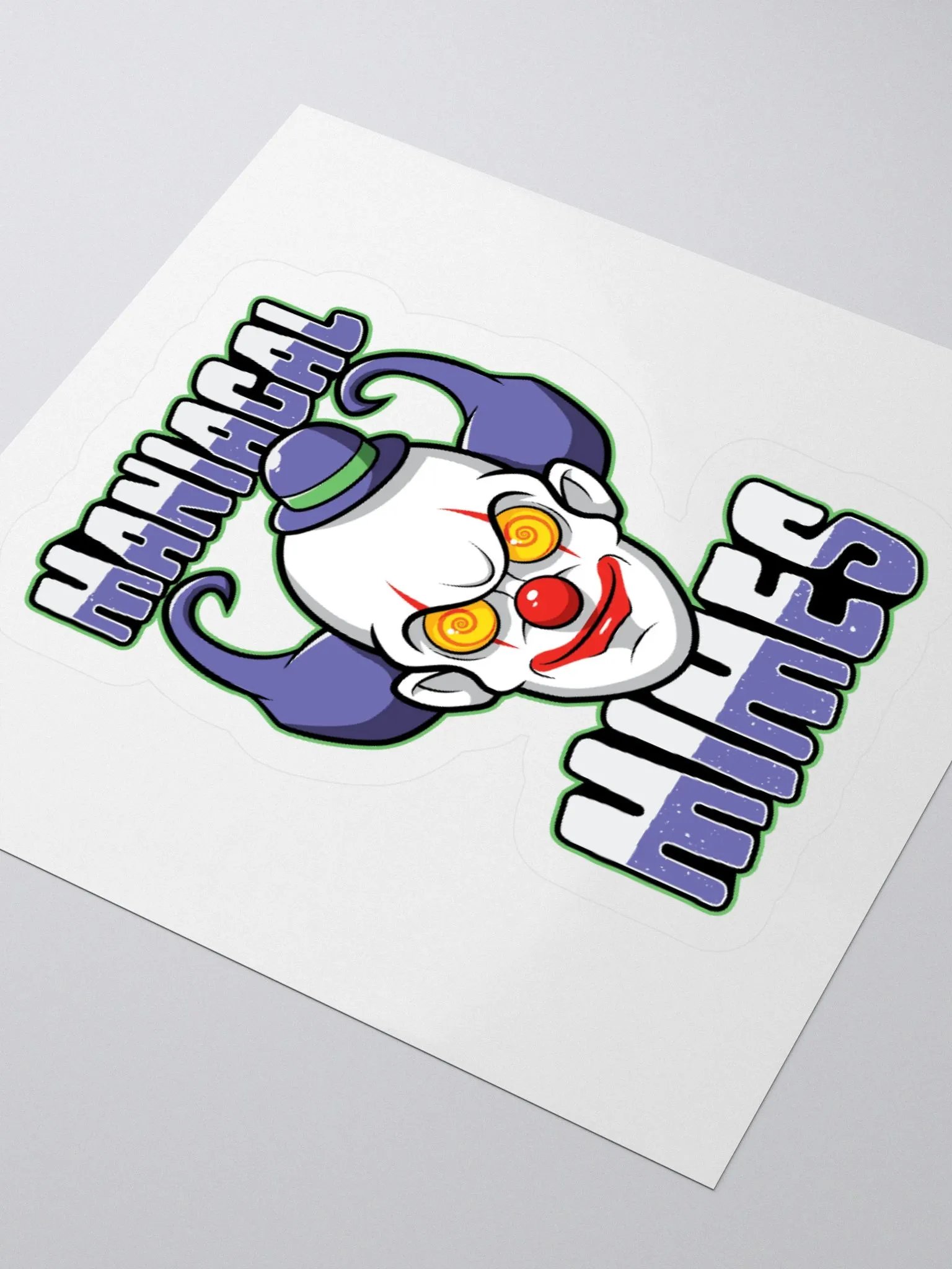 Maniacal Mimes Creepy Clown Sticker – Funny & Spooky Horror Decal product image (9)