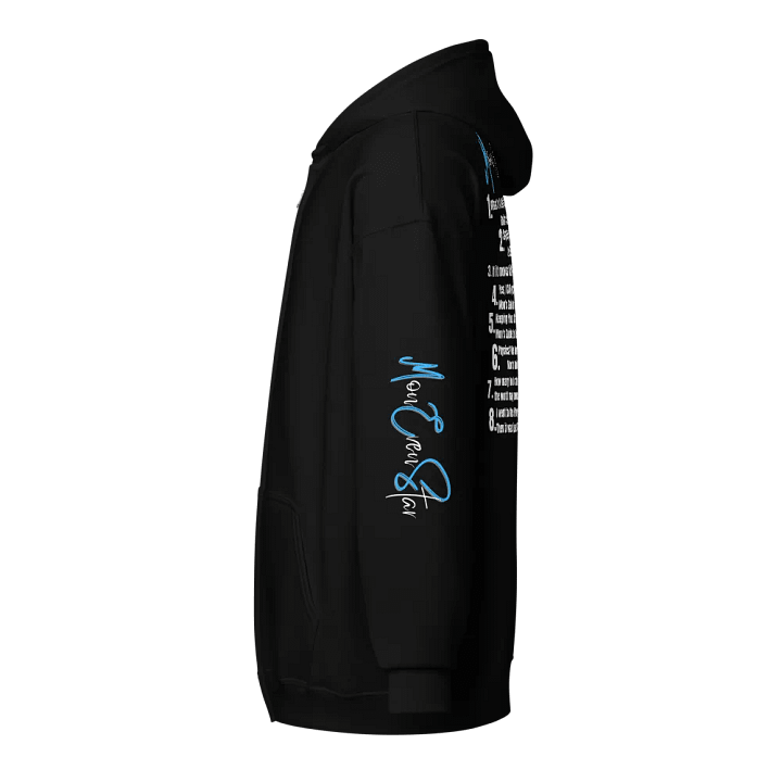 Mon's Survival Guide Script Zip Hoodie product image (2)