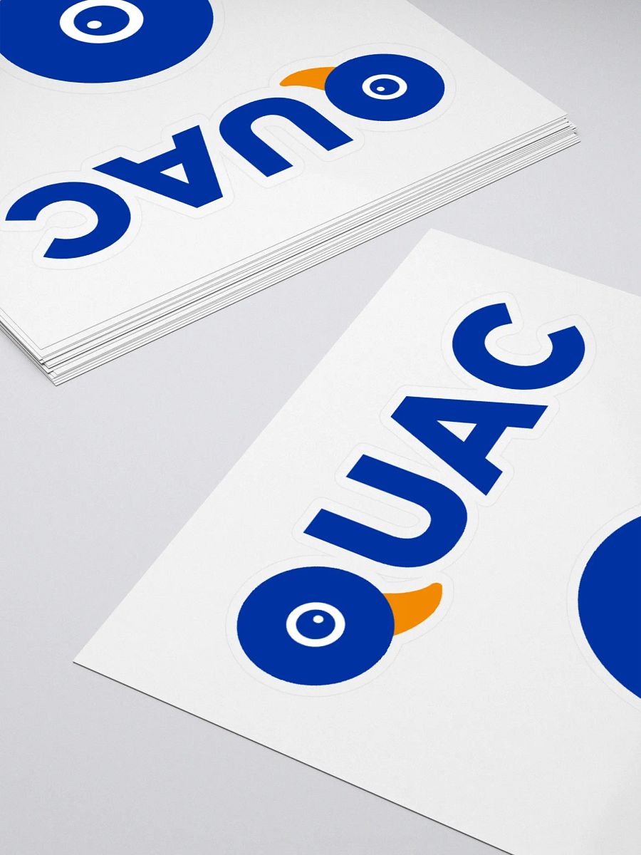 Blue QUAC sticker with QUAC Head product image (4)