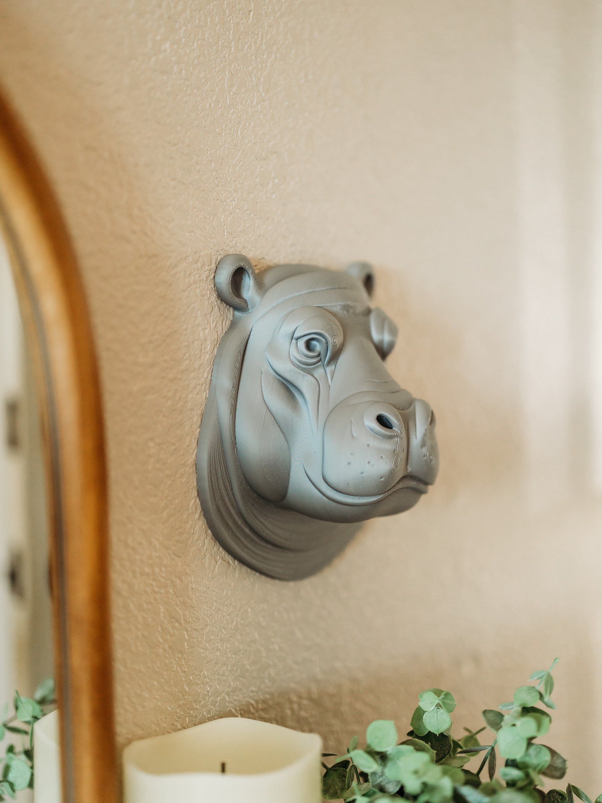 Wall Mounted Hippo Head - 3D Printed product image (3)