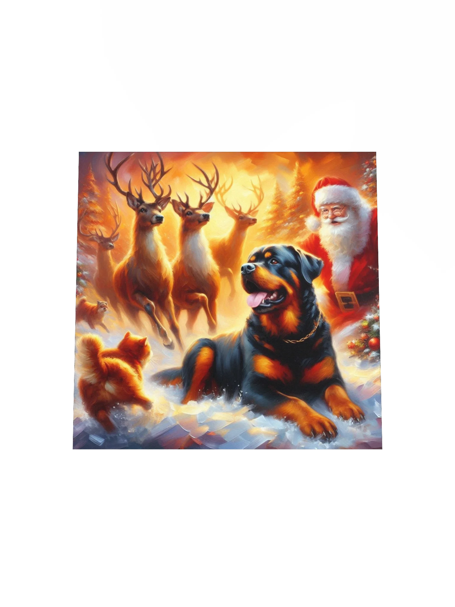 Rottweiler Santa's Winter Friends Poster product image (20)