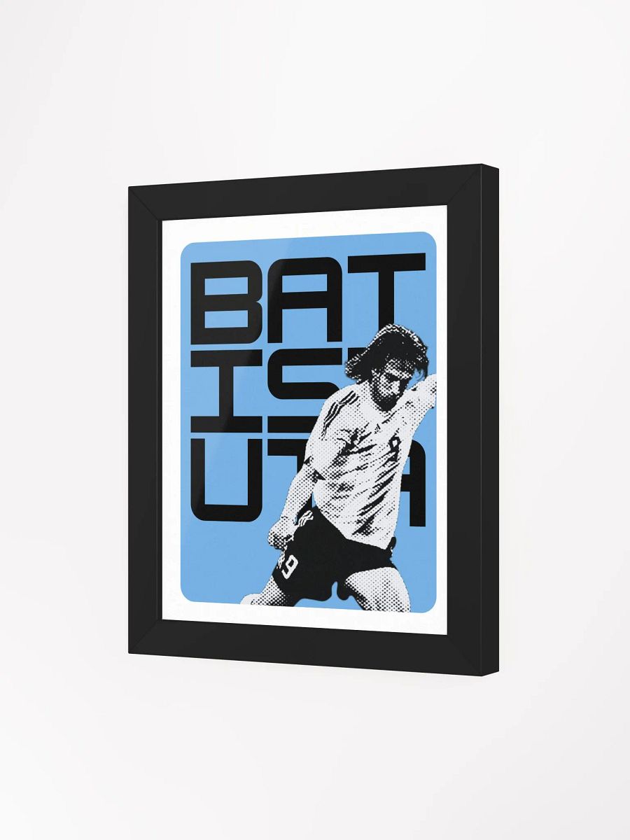 Gabriel Batistuta BW Argentina Name Art Framed Print product image (4)