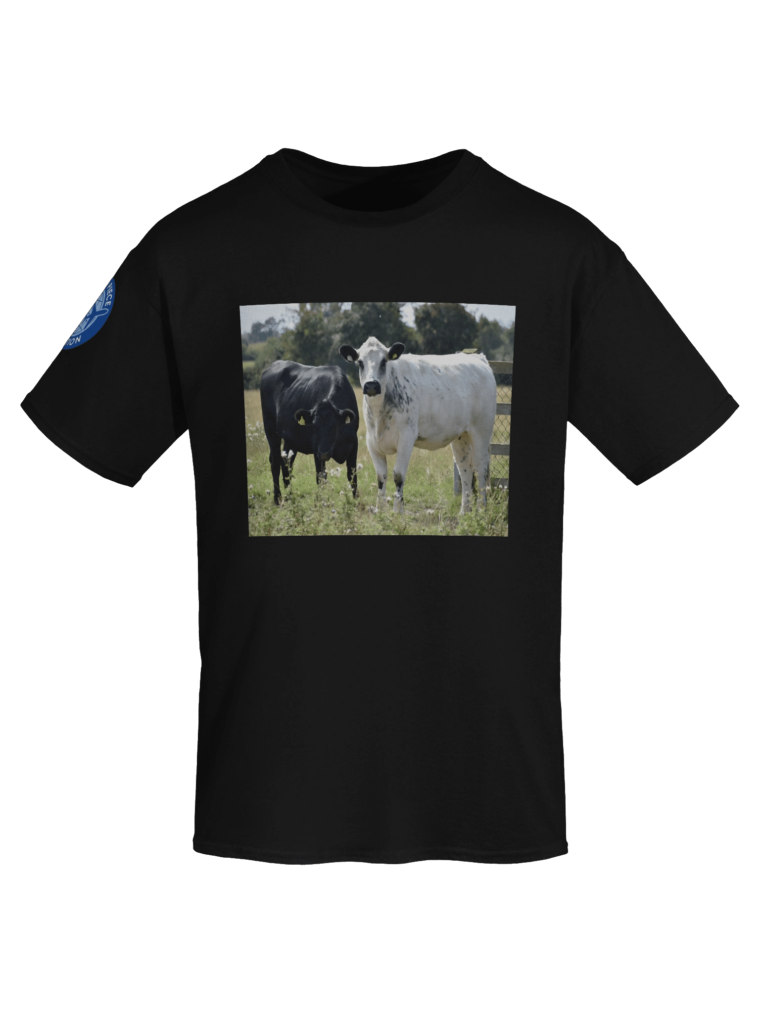Black and White Cow Heavyweight T-Shirt product image (45)
