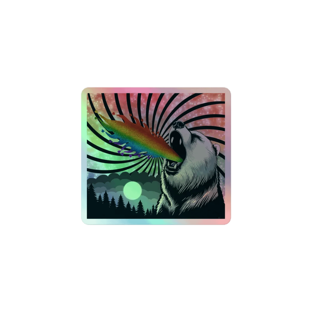 Pride Bear Holographic Sticker product image (1)