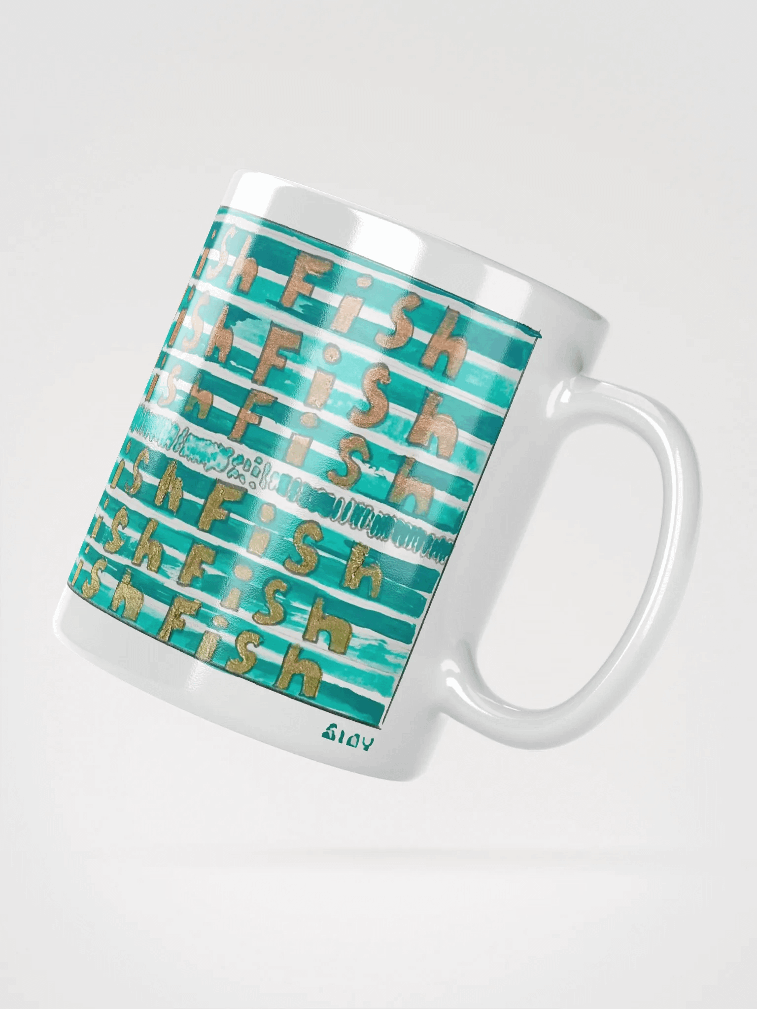 Wish Fish White Glossy Mug product image (4)