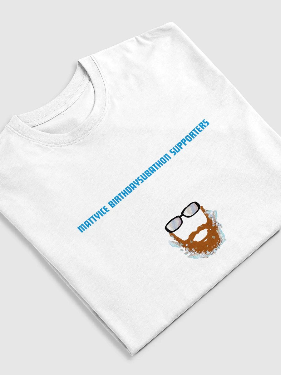 White Mattyice Birthday Subathon Supporter Tee product image (5)