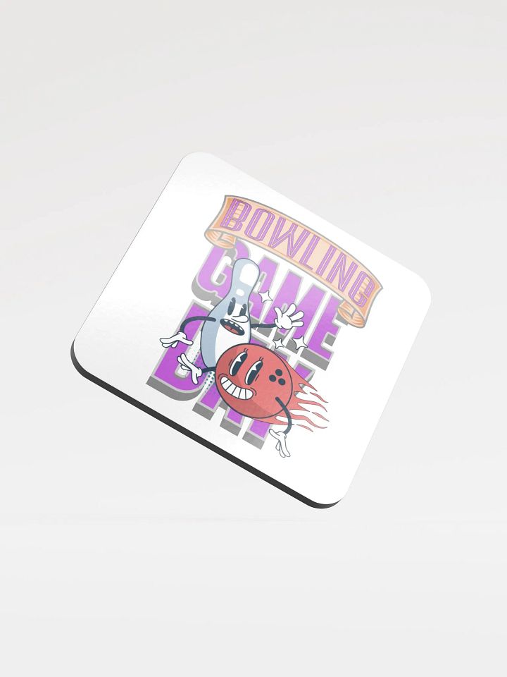 Game Day Bowling Flaming Fun Cork Coaster product image (1)