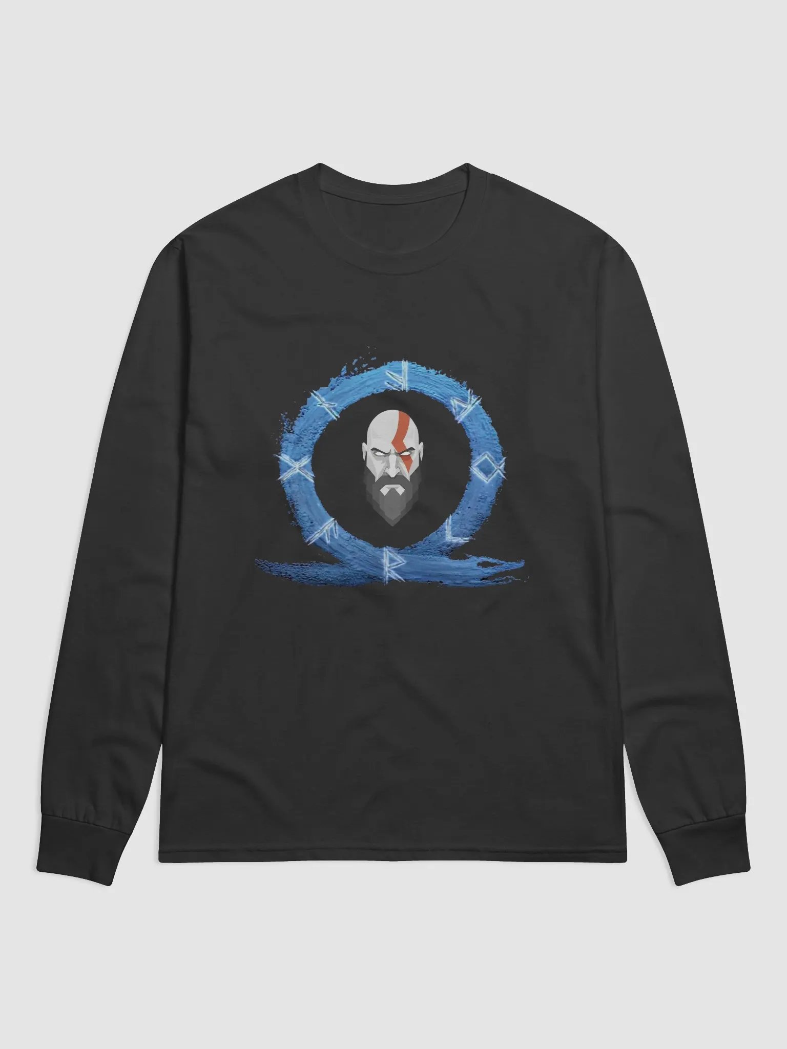 God Of War Kratos Head Champion Long Sleeve Shirt product image (1)