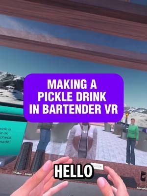 Making the PICKLE DRINK in Bartender VR - Bartender VR Simulator  Game - https://www.meta.com/en-gb/experiences/bartender-vr-simulator/6424742560904148/?srsltid=AfmBOoq8e5Kq8GqkcKo-ZH6UkFSHxwHOA6wVd8kFrQ52ByRh7DTQjFUh #bartendervr #explorewithquest #QuestCreatorPartner #vr #vrgaming #bartendervrsimulator #gaming #4yp #trending #metaquest3 #metaquest3s 