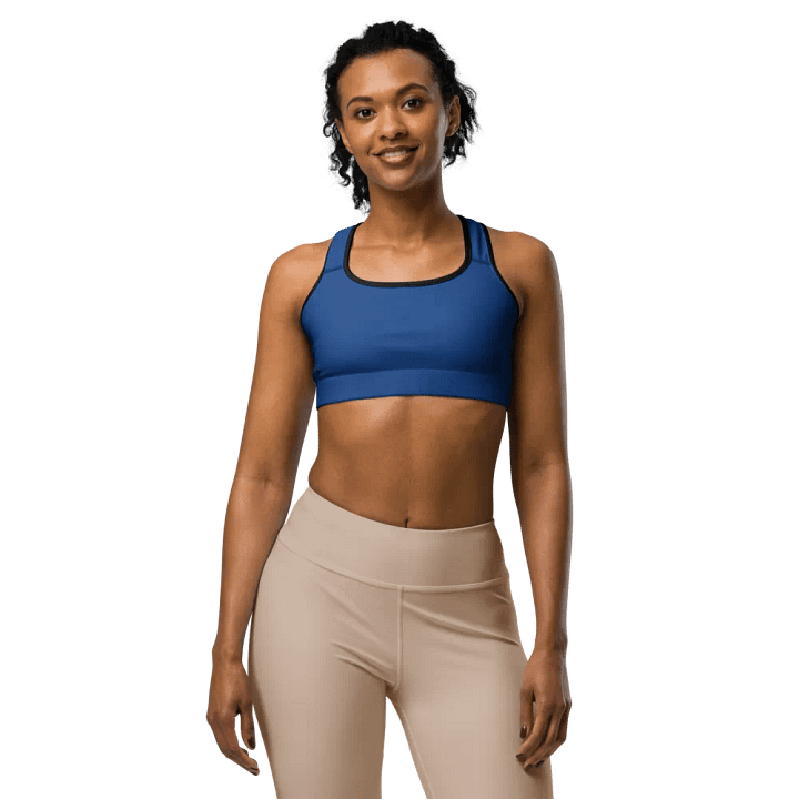 No Quit Club- Blue Moisture Wicking Sports Bra product image (1)