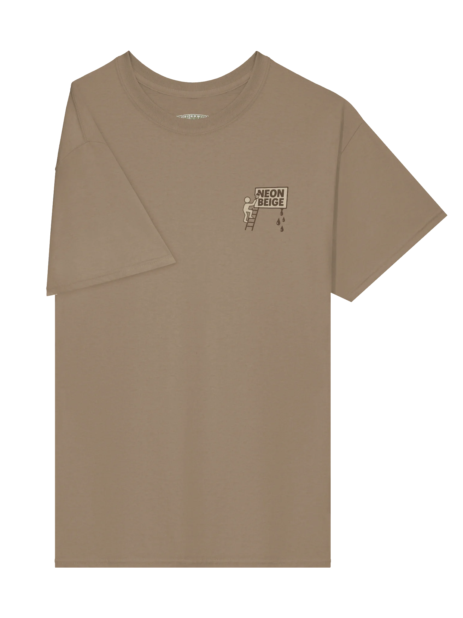 Neon Beige Pocket Tee (Brown Tee) product image (4)